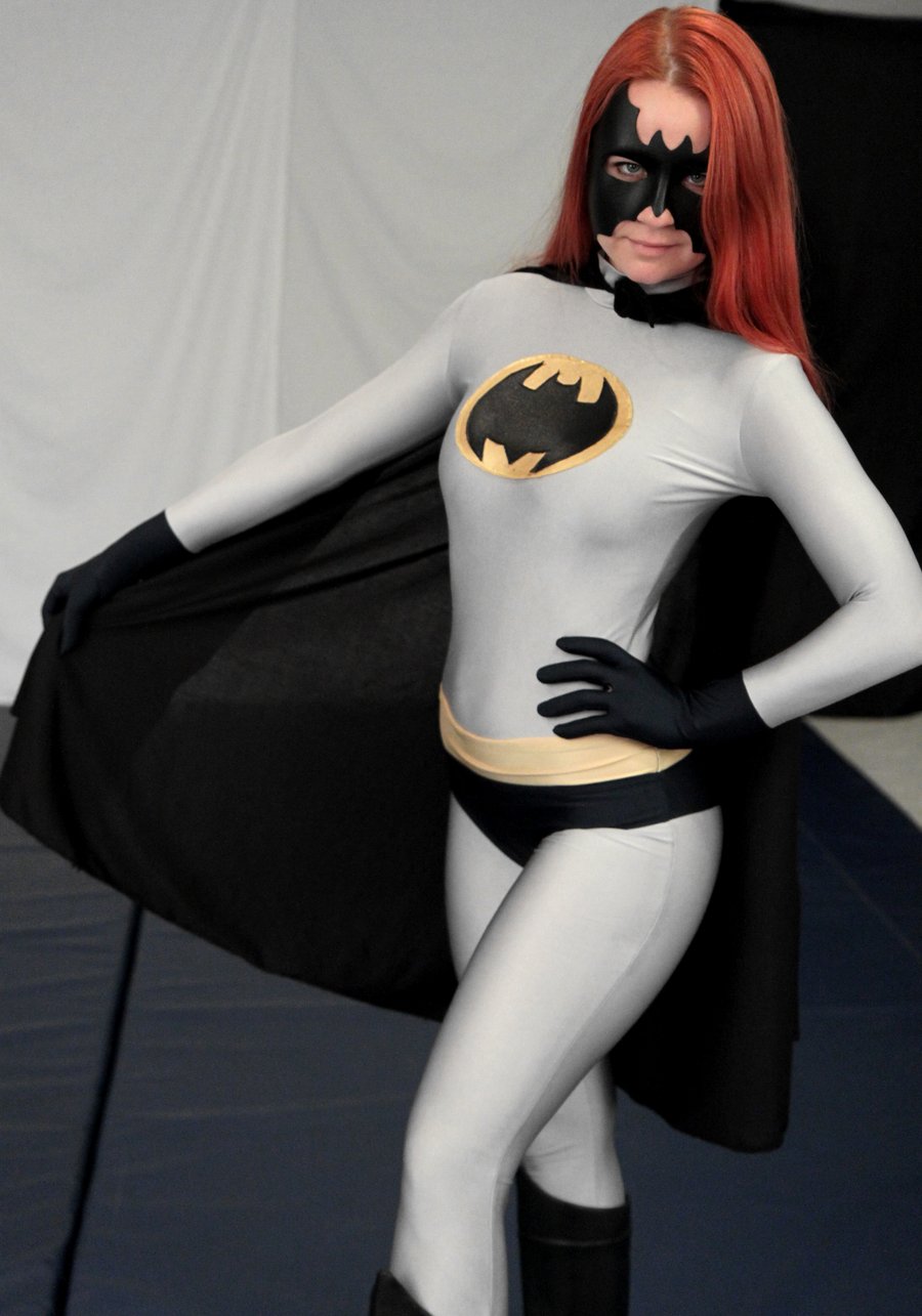 Gray Batwoman Halloween Costume Catsuit